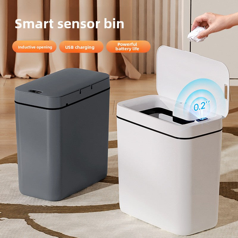 Automatic Sensor Kitchen Bathroom Flip Top Trash Can