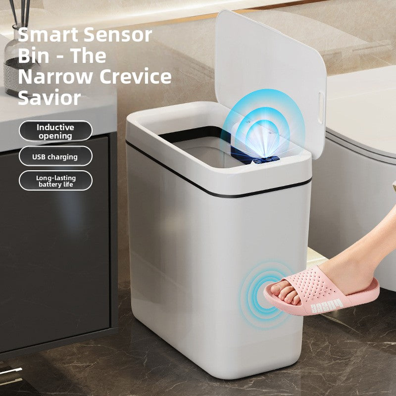 Automatic Sensor Kitchen Bathroom Flip Top Trash Can