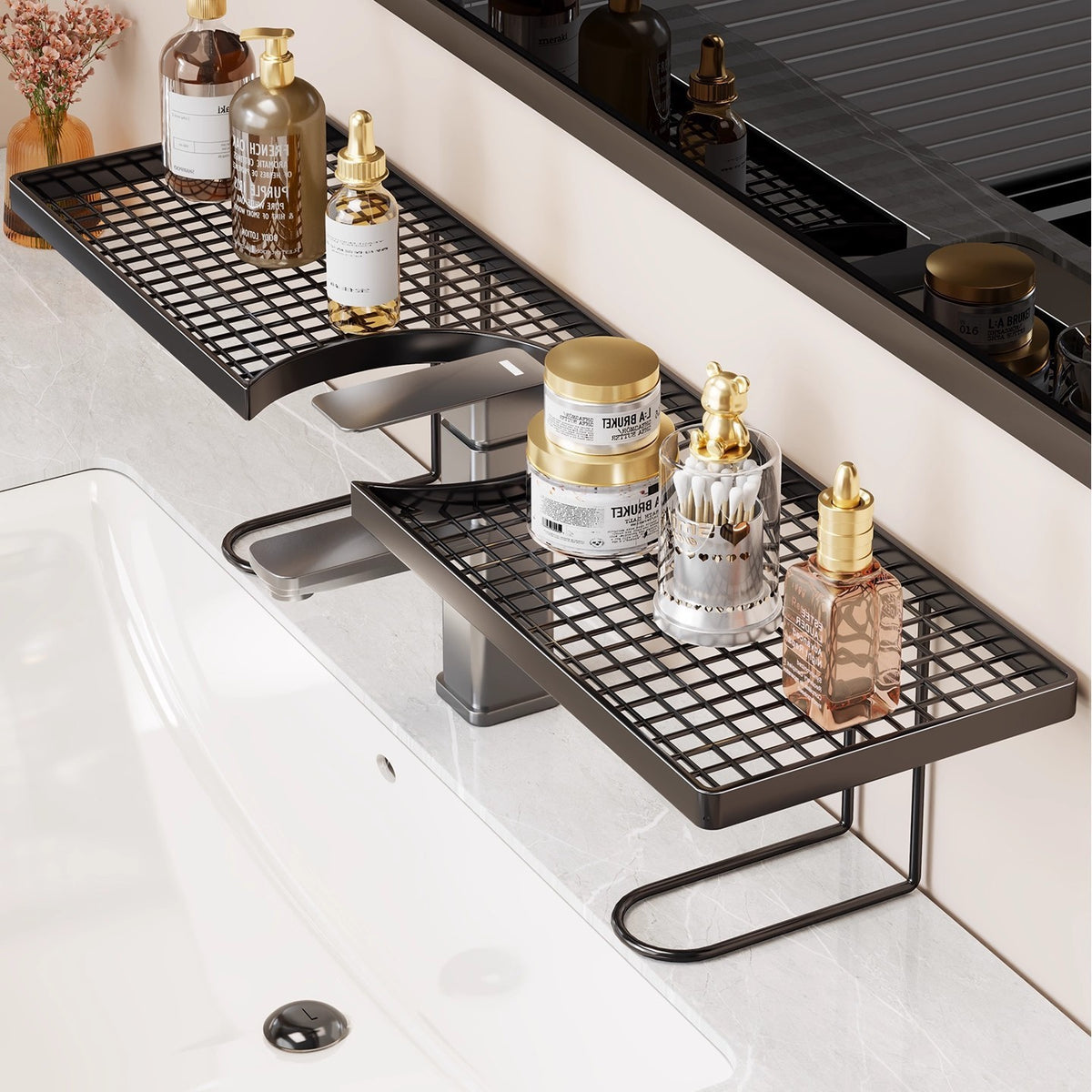 Counter storage rack